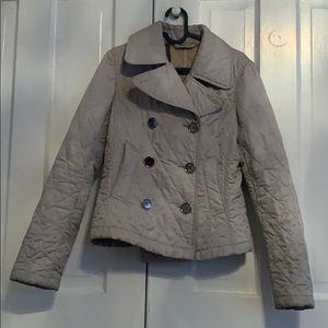Burberry quilted jacket.